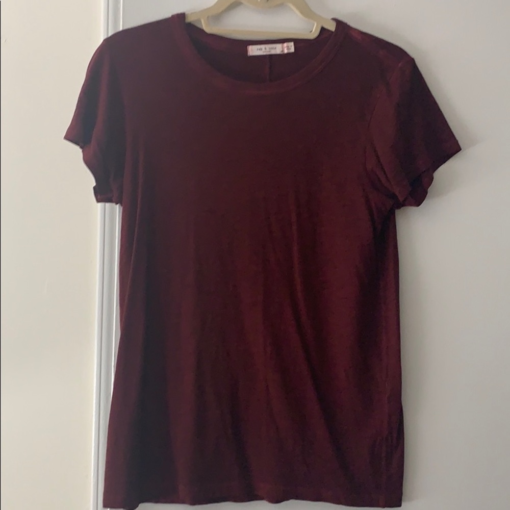 Maroon Rag and Bone Tee